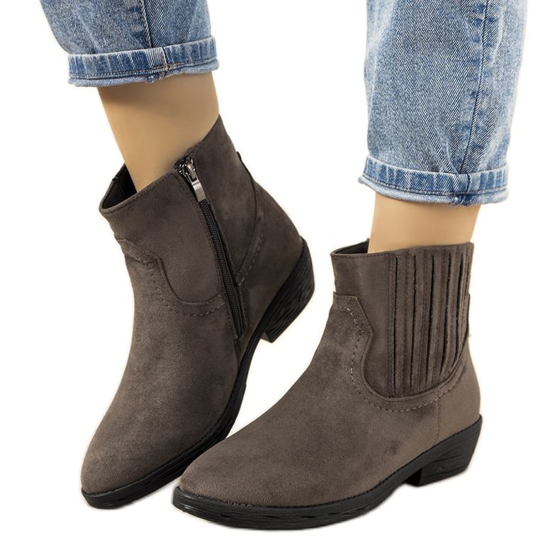 Harmaa Saucier lämpimät cowboysaappaat