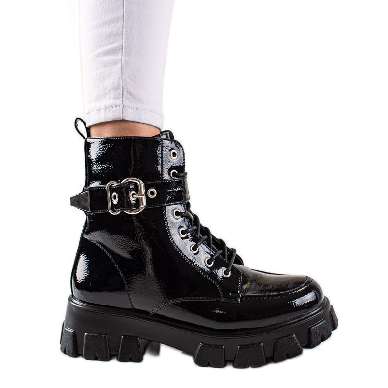 TRENDI Lakatut työntekijät soljella musta