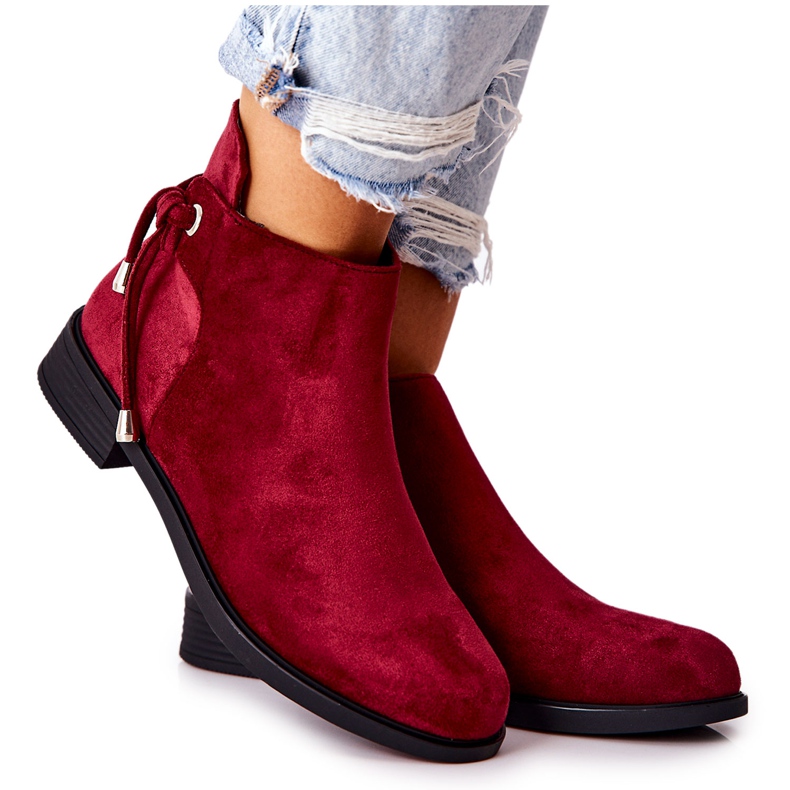Naisten saappaat Suede Burgundy Numbero claret punainen