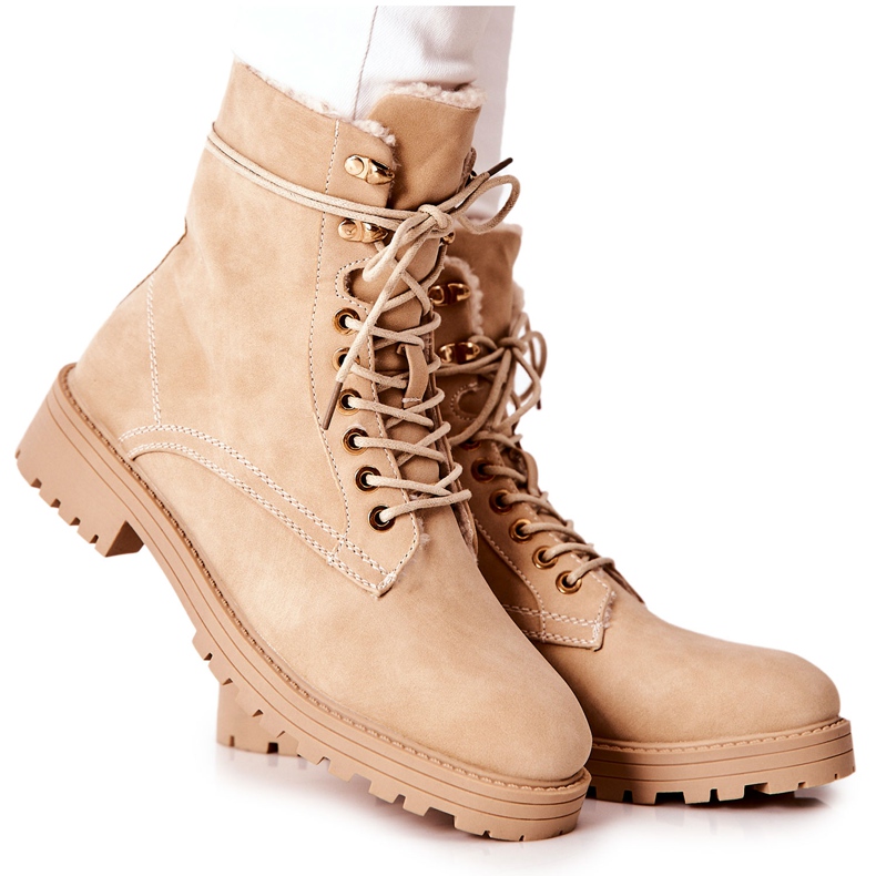 Lämpimät Boots Workers Beige Kimmie