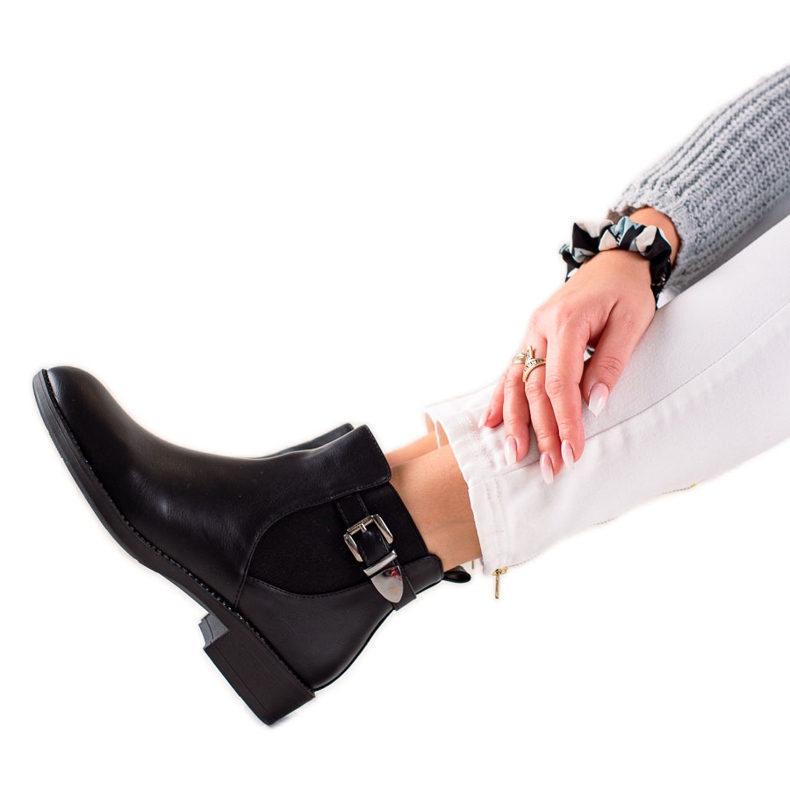 Chc Shoes Mukavat mustat saappaat