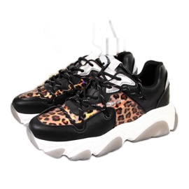 Goe W II2N4067 leopardilenkkarit beige ruskea musta hopea