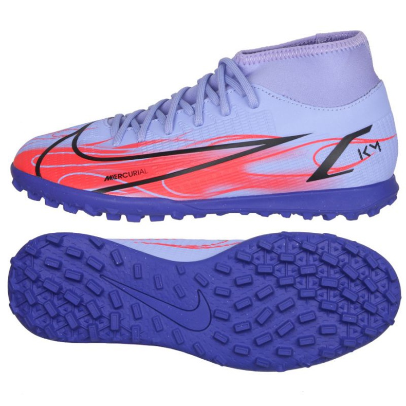 Nike Mercurial Superfly 8 Club Km Tf Jr DB2869-506 kenkä punainen, violetti violetti