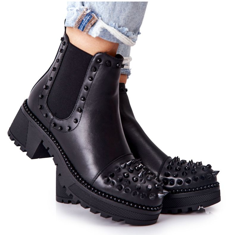 PG1 Mustat Comonis Jodhpur -saappaat suihkuilla