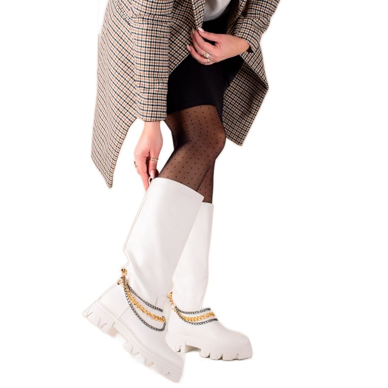 Seastar Muoti ketjutetut saappaat valkoinen