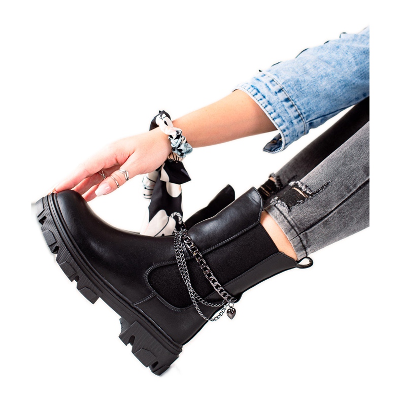 Gogo Lämpimät korkeat työntekijät musta