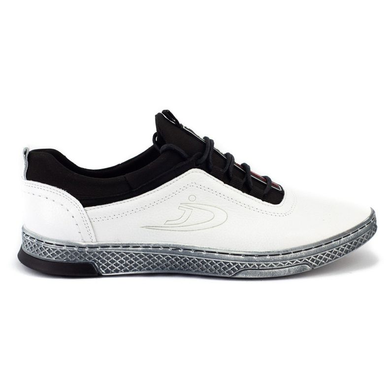 Polbut Miesten nahkaiset vapaa -ajan kengät K24 valkoinen