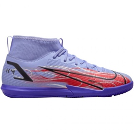Nike Mercurial Superfly 8 Academy Ic Jr DB0931 506 jalkapallokengät punainen, violetti ruusuja ja violetteja