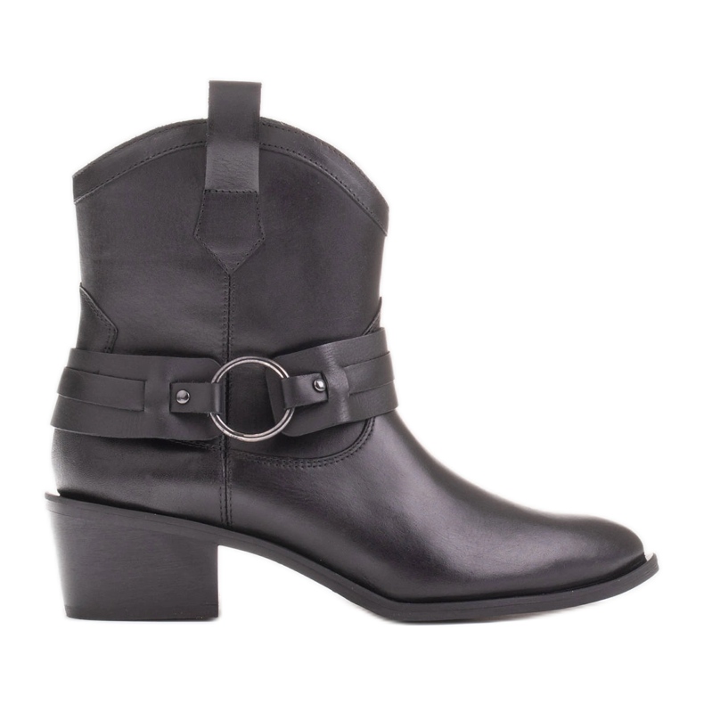 Marco Shoes Kaja -cowboy -saappaat, joissa koristeellinen vyö musta