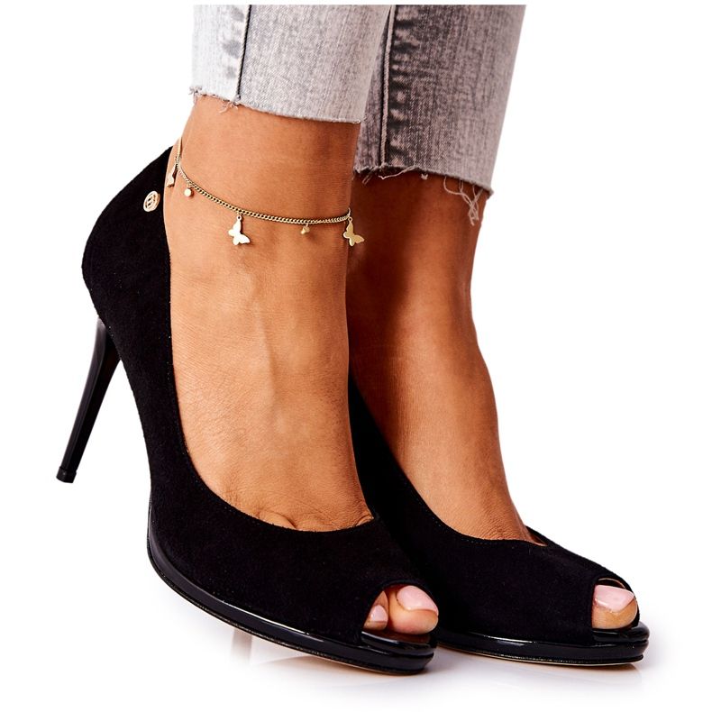 Suede Monnari 0490-020 Mustat korkokengät