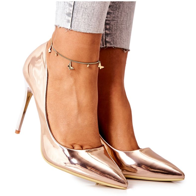 PG2 Tyylikkäät Mirror Heels Rose Gold Adrinnah kultainen