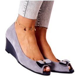 Klassiset pumput Wedge Monnari 0500-M12 harmaa