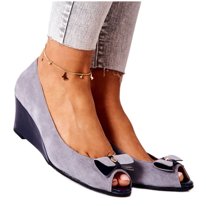 Klassiset pumput Wedge Monnari 0500-M12 harmaa