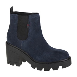 Tommy Hilfiger Essential Suede Mid Heel Boot W EN0EN01093-C87 tummansininen