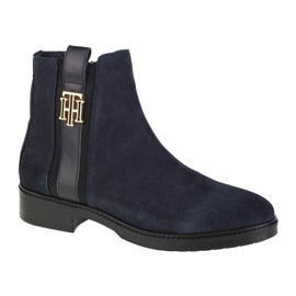 Tommy Hilfiger Interlock mokkanahka, litteä kenkä W FW0FW05184-DW5 tummansininen