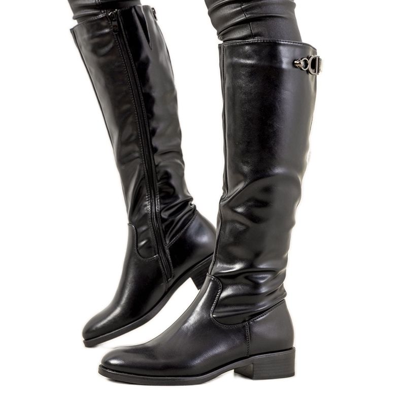 Mustat eristetyt Largo-saappaat naisille