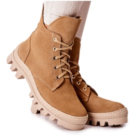 PF1 Lämpimät mokkanahkasaappaat Camel Annabeth beige PF1 Lämpimät mokkanahkasaappaat Camel Annabeth beige