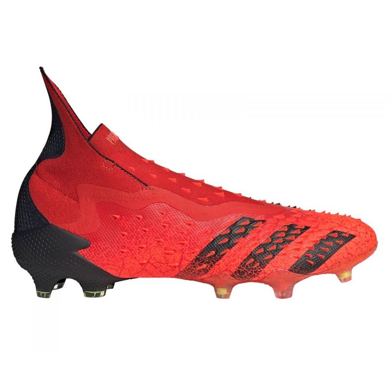 Adidas Predator Freak + Fg M FY6238 jalkapallokengät appelsiinit ja punaiset