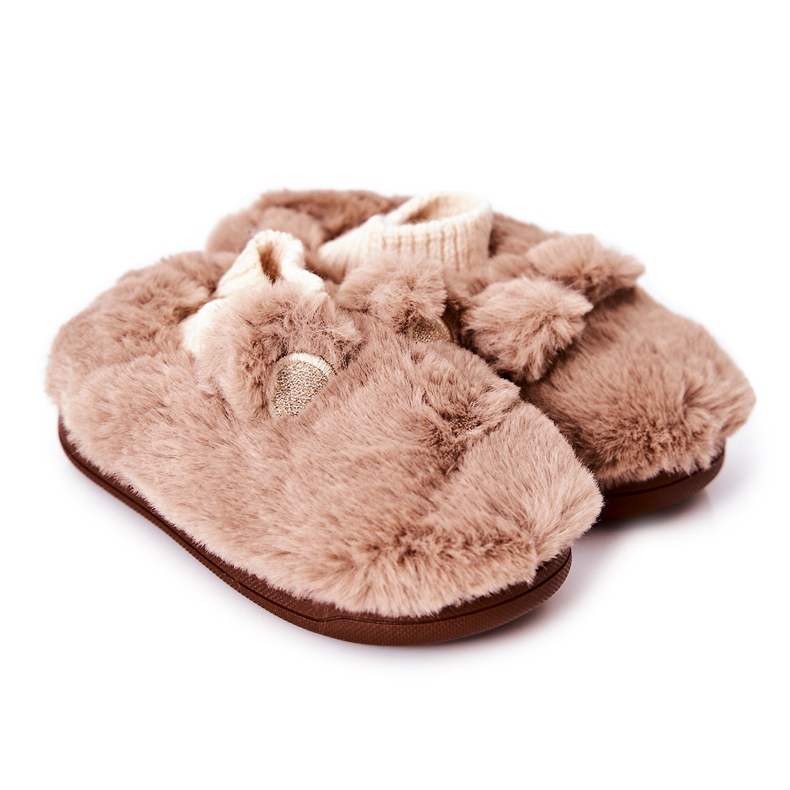 WJ1 Lämpimät tossut ruskealla ruskealla Dessillä beige