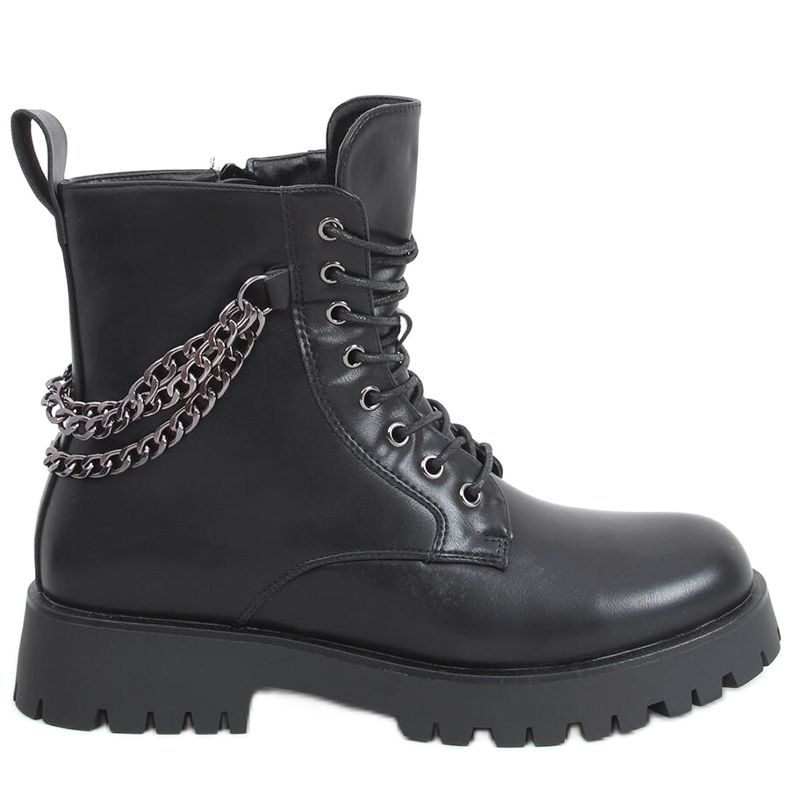 Saappaat saappaat ketjuilla Tokio Black musta