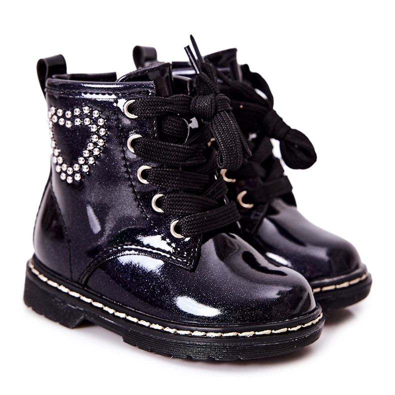 WT1 Lasten lakatut saappaat kiiltävä laivastonsininen