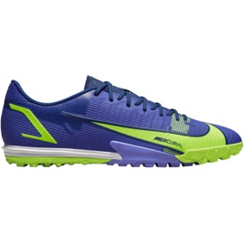 Nike Mercurial Vapor 14 Academy Tf M CV0978 474 jalkapallokengät sininen, vihreä sininen