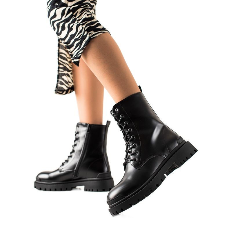 Bona Lace-up työntekijät Eco Nahka musta