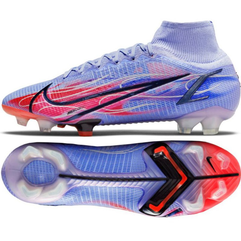 Nike Mercurial Superfly 8 Elite Km Fg M DB2859 506 jalkapallokengät monivärinen ruusut ja violetit