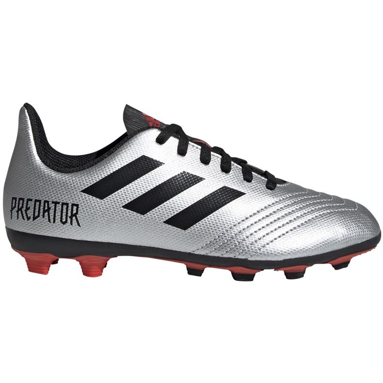 Adidas Predator 19.4 FxG Jr G25822 jalkapallokengät hopea