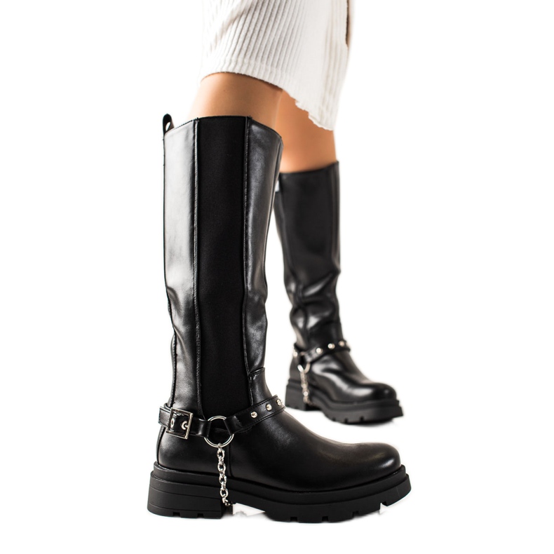 Sixth Sense Koristeella varustetut saappaat musta