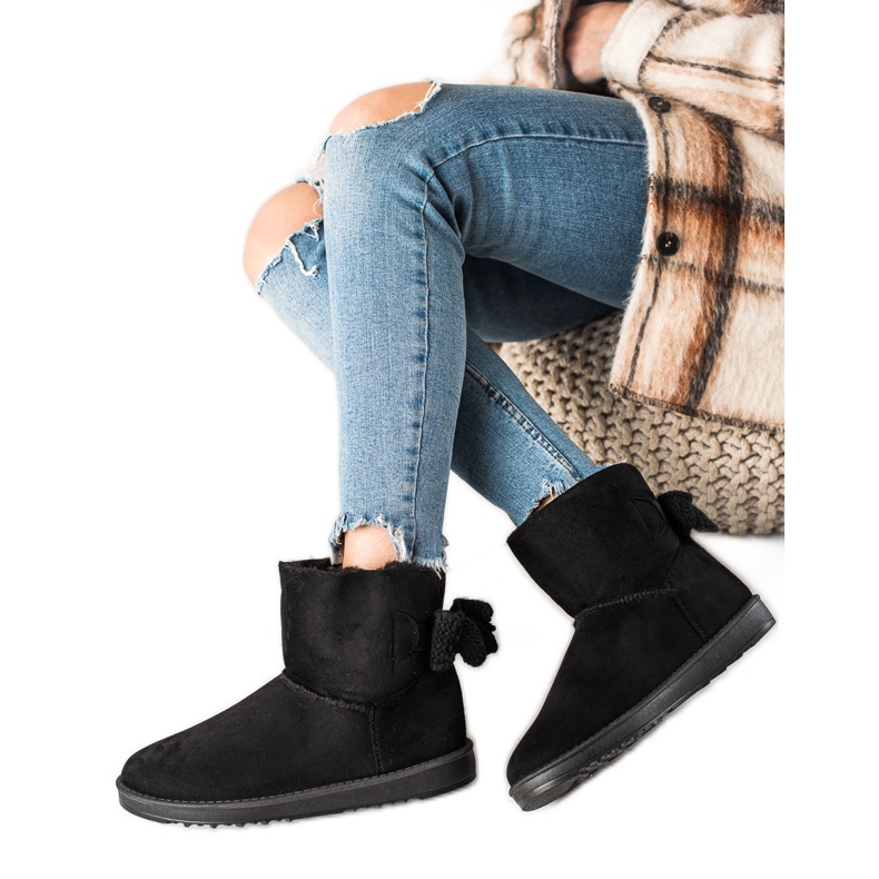 TRENDI Musta mokkanahka Mukluki