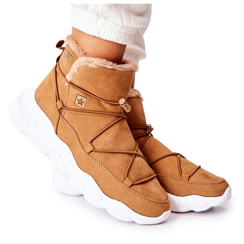 Lämpimät lumisaappaat Big Star Camel II274266 beige keltainen
