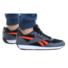 Reebok Rewind Run M GX6015 -kengät musta tummansininen sininen oranssi harmaa