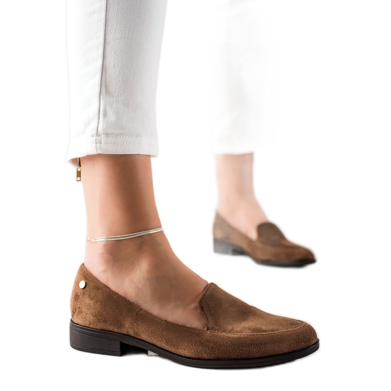 M.Daszyński Tyylikkäät mokkanahkat ruskea