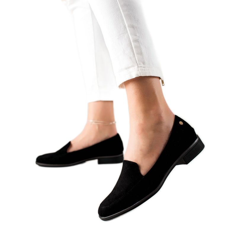 M.Daszyński Tyylikkäät mokkanahkat musta