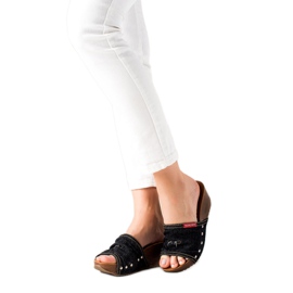 M.Daszyński Wedge sandaalit musta