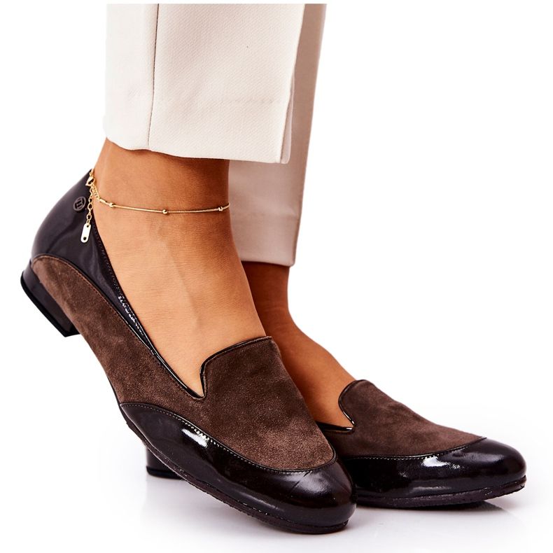 BM Nahkainen Monnari Ballerinat 0920-017 Ruskea