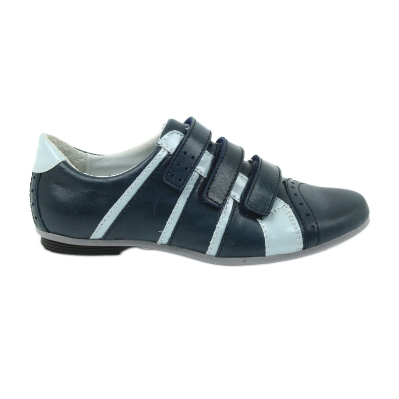 Mido -nahkaiset kengät tarranauhoille mido laivastonsininen