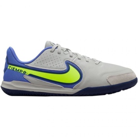 Nike Tiempo Legend 9 Academy Ic Jr DA1329 075 jalkapallokengät vihreä, sininen, harmaa/hopea harmaan sävyjä