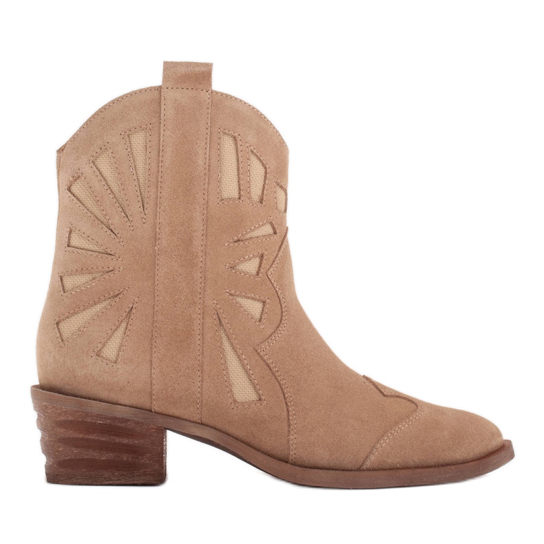 Marco Shoes Luonnolliset mokkanahkaiset cowboysaappaat beige