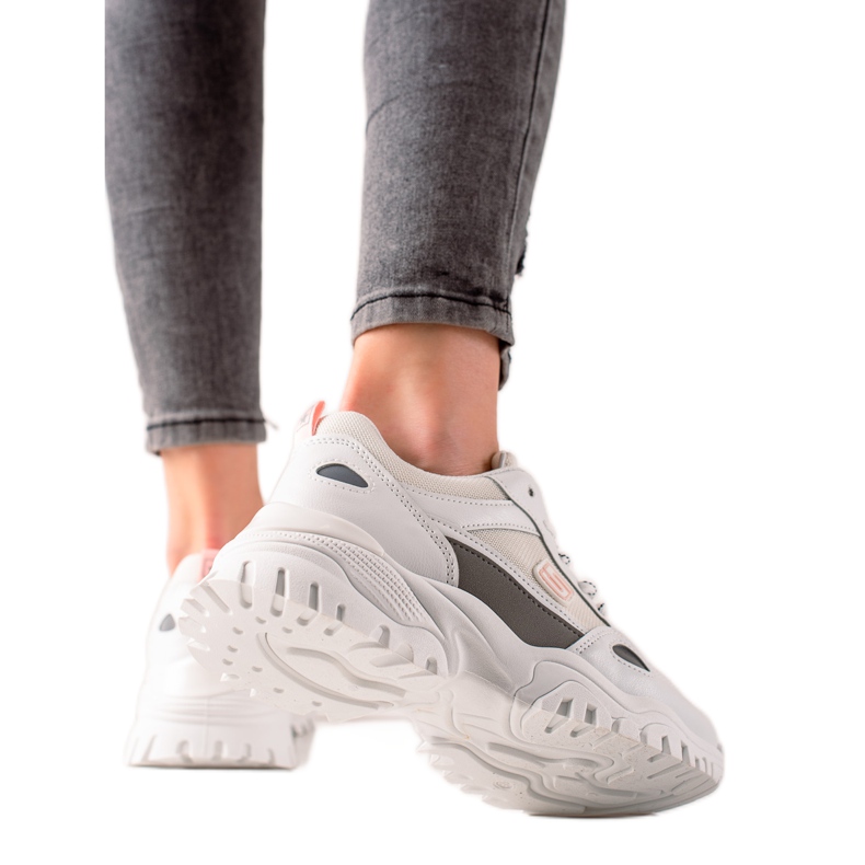 Evento Valkoiset muodikkaat lenkkarit valkoinen harmaa