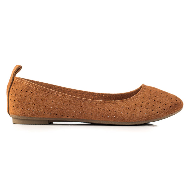 TRENDI Mukavat harjakattoiset balerinat ruskea