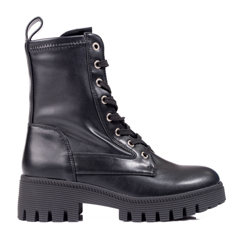 Diamantique Klassiset nauhalliset trapperit musta