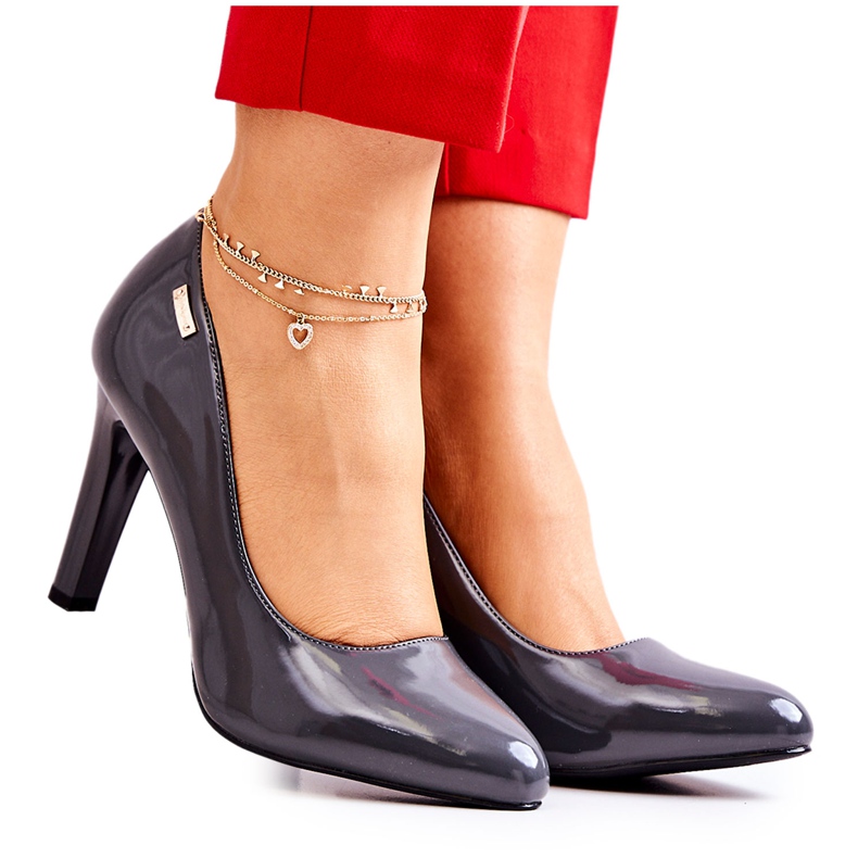 Sergio Leone Kantapäässä lakatut naisten pumput, tummanharmaa Campbell