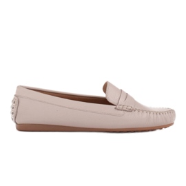 Marco Shoes Mukavat housut pehmeästä nahasta beige