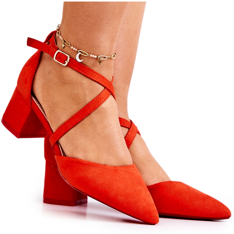 WS1 Pumput baarissa Spitz Orange Jodien kanssa punainen oranssi