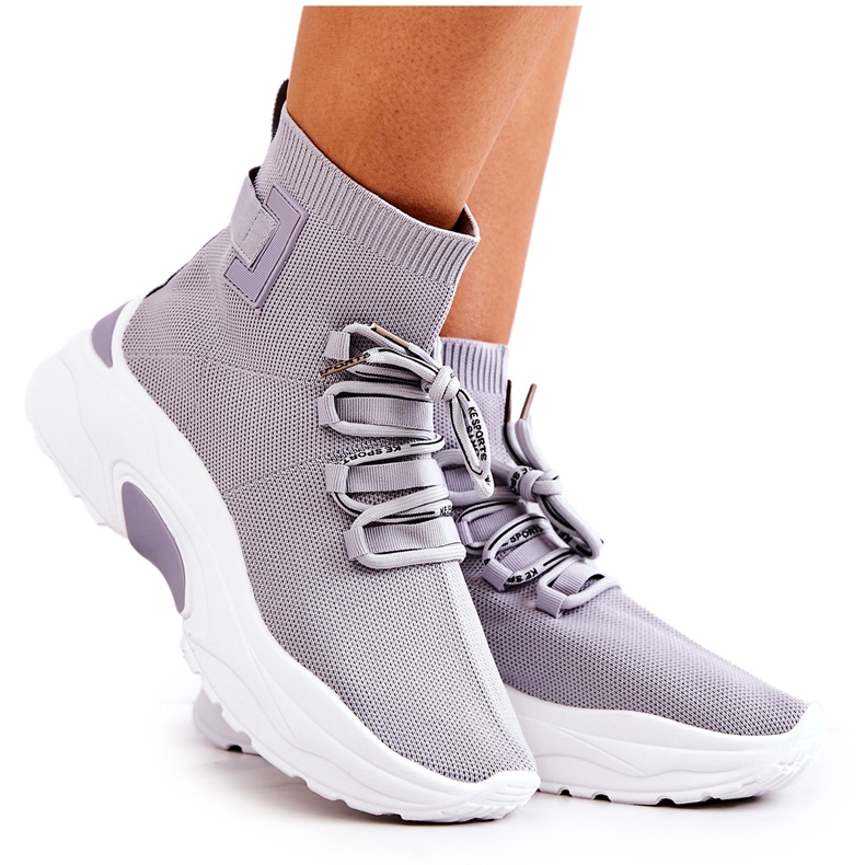 Naisten urheilusukat Harmaa KeSports violetti