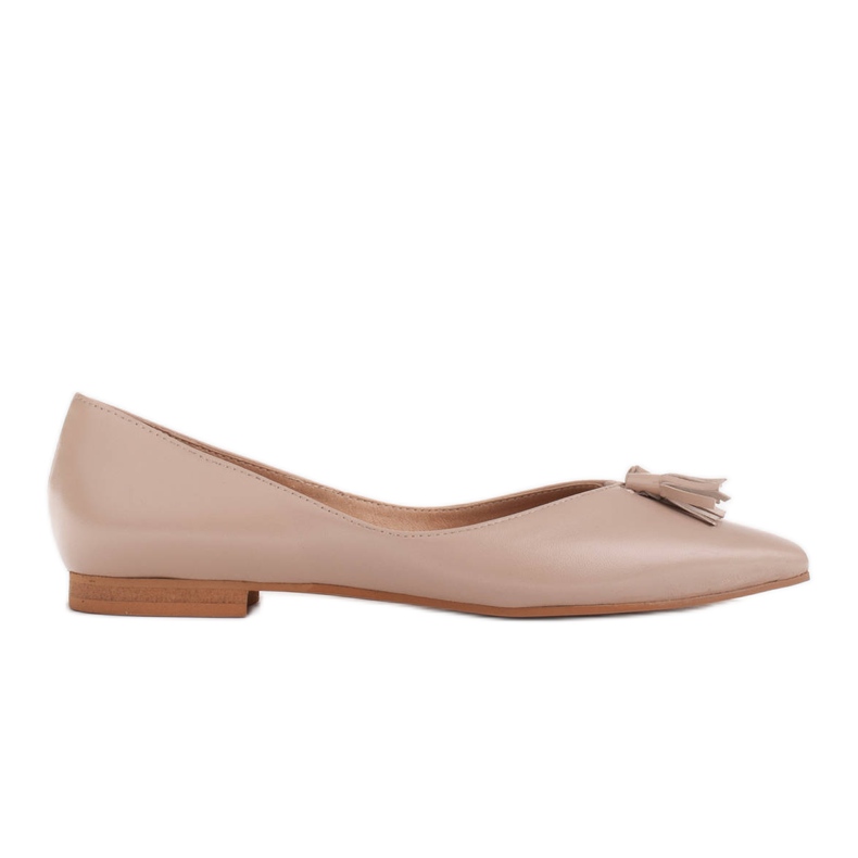 Marco Shoes Naisten ballerinat matalalla sivulla beige