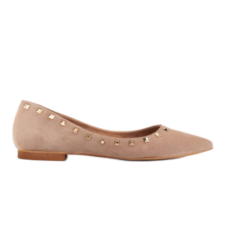 Marco Shoes Balerinat koristeneuloilla beige