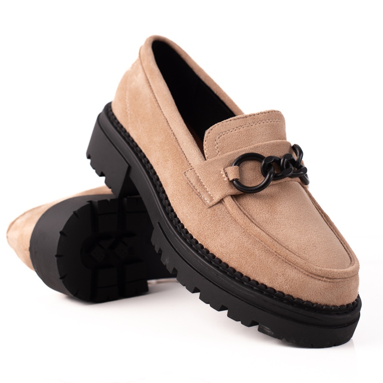 Muodikkaat loaferit LA.FI-alustalla beige